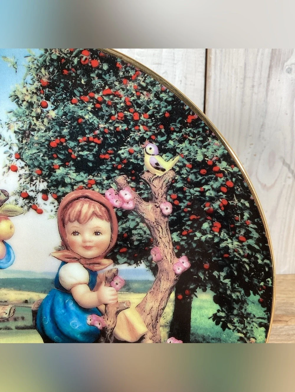 Hummel 1989 “Apple Tree Boy & Girl” Little Companions Plate Danbury Mint Q9971